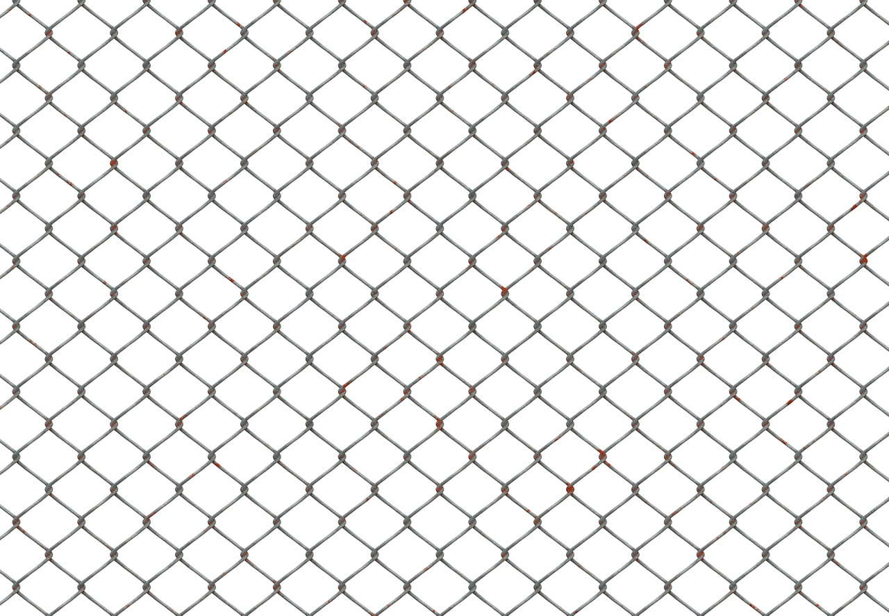 fence, iron fence, mesh